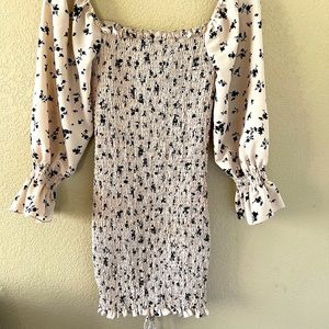 Beige Off Sholder Dress